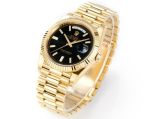 PPM Factory Rolex DD 2836/3255 Movement 18K Gold President Band Black Face Watch